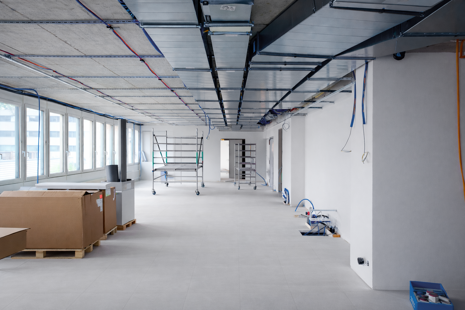 Bauleitung – Raum Kabelinstallation